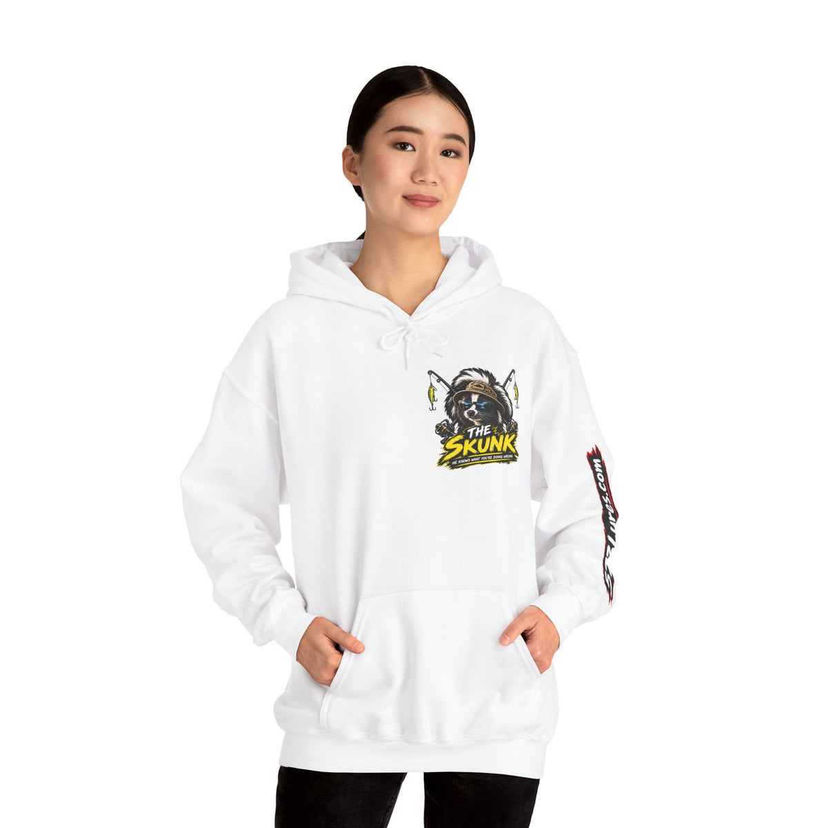 Hoodie The Skunk, Keep Casting Bass Fishing Graphic Sweatshirt