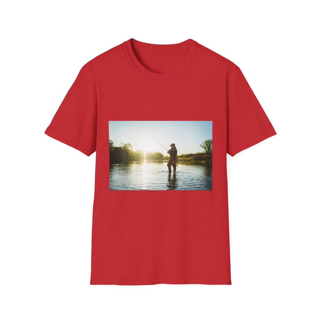 T-Shirt "Angler Sunset Silhouette"