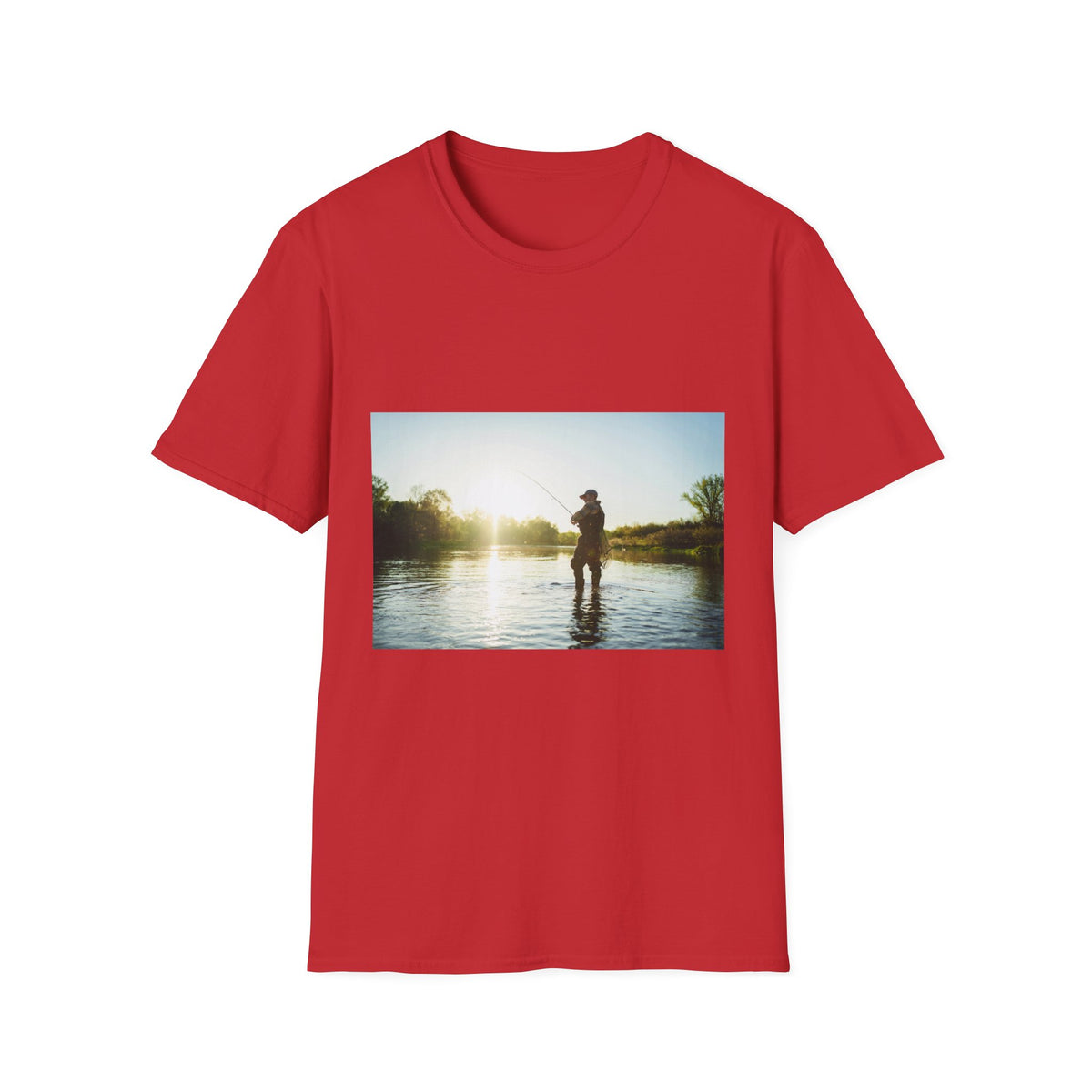 T-Shirt "Angler Sunset Silhouette"