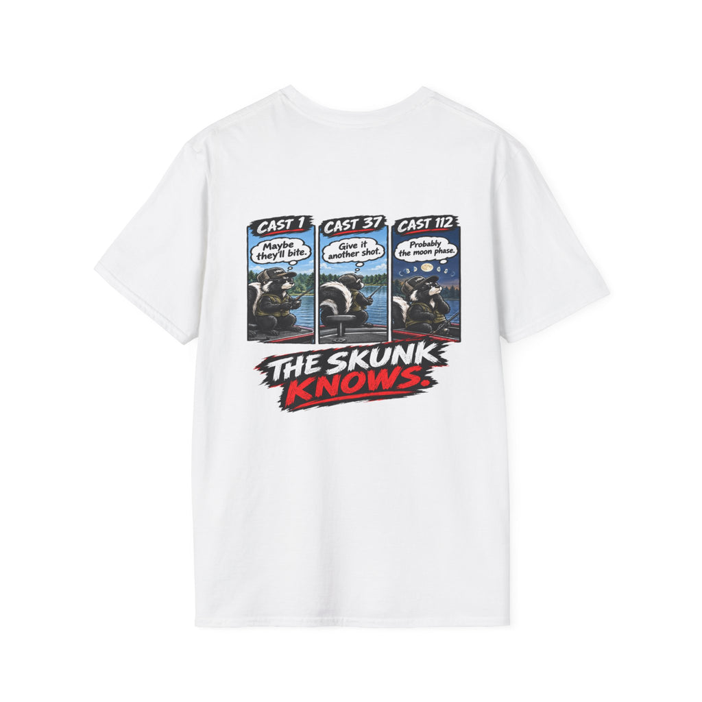 T-Shirt I Should've Changed Lures, The Skunk Knows Fishing Graphic Tee