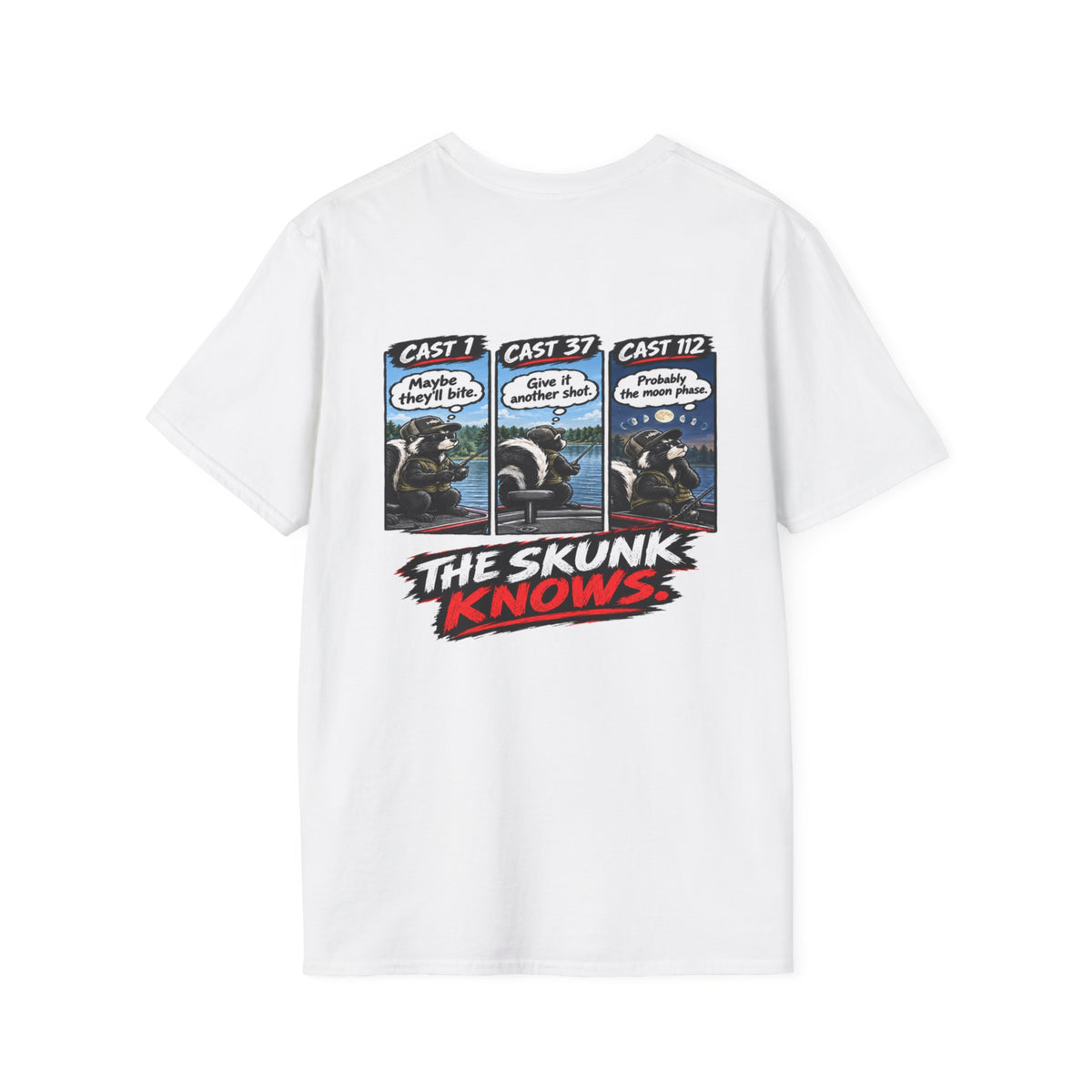 T-Shirt I Should've Changed Lures, The Skunk Knows Fishing Graphic Tee
