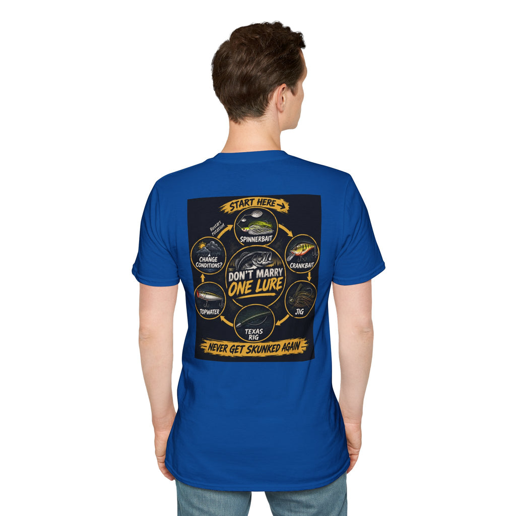 T-Shirt Lure Rotation System, Don't Marry One Lure Fishing Graphic Tee