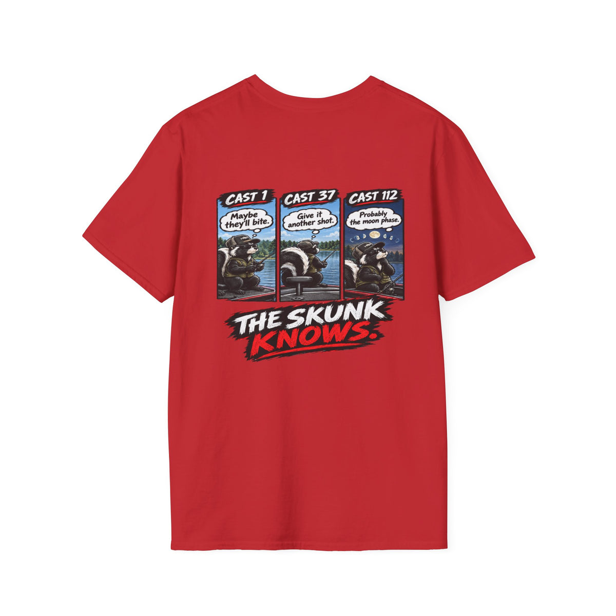 T-Shirt I Should've Changed Lures, The Skunk Knows Fishing Graphic Tee