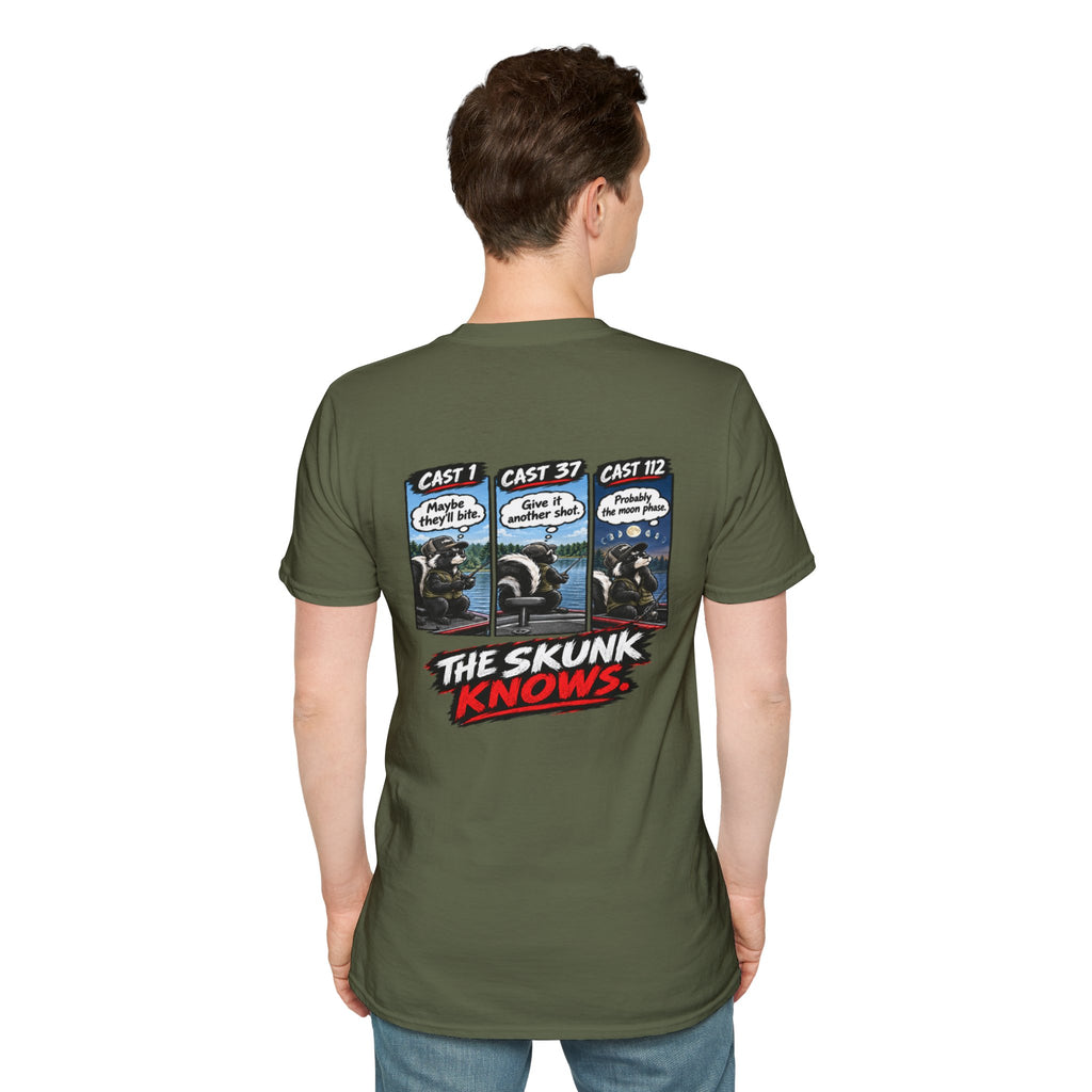 T-Shirt I Should've Changed Lures, The Skunk Knows Fishing Graphic Tee