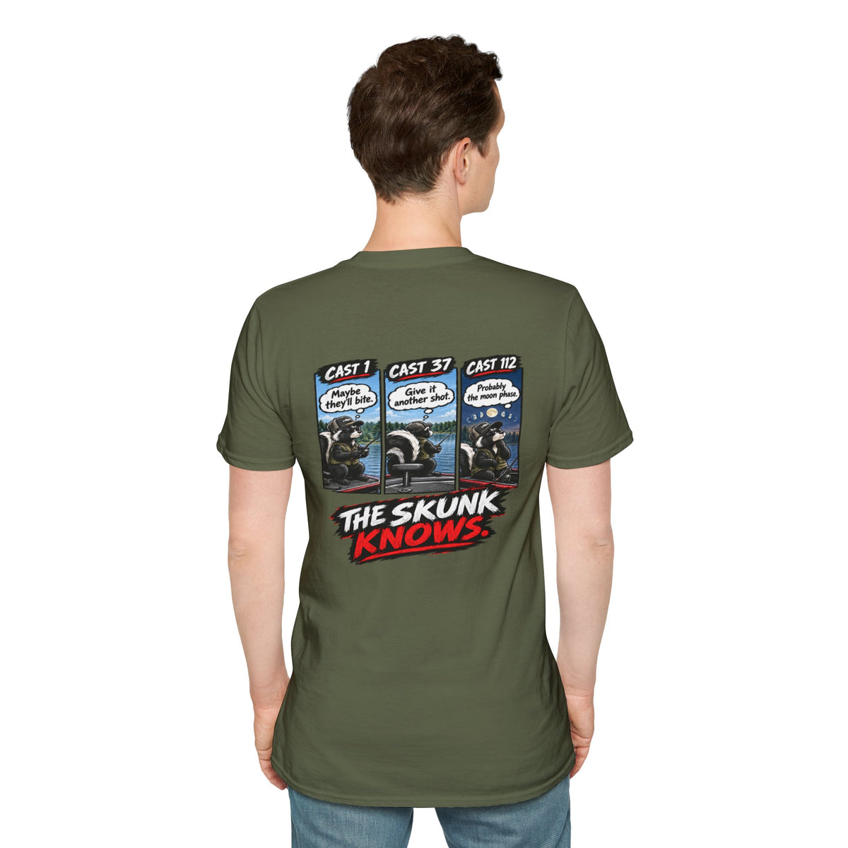 T-Shirt I Should've Changed Lures, The Skunk Knows Fishing Graphic Tee
