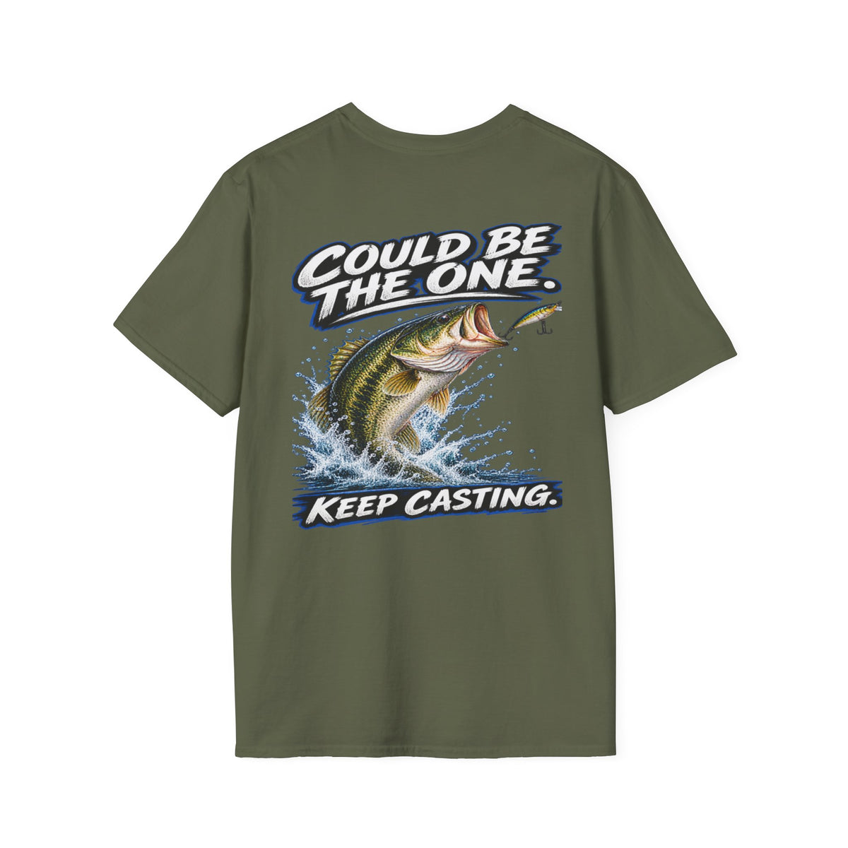 T-Shirt The Next Cast, Could Be The One, Keep Casting Bass Fishing Graphic Tee