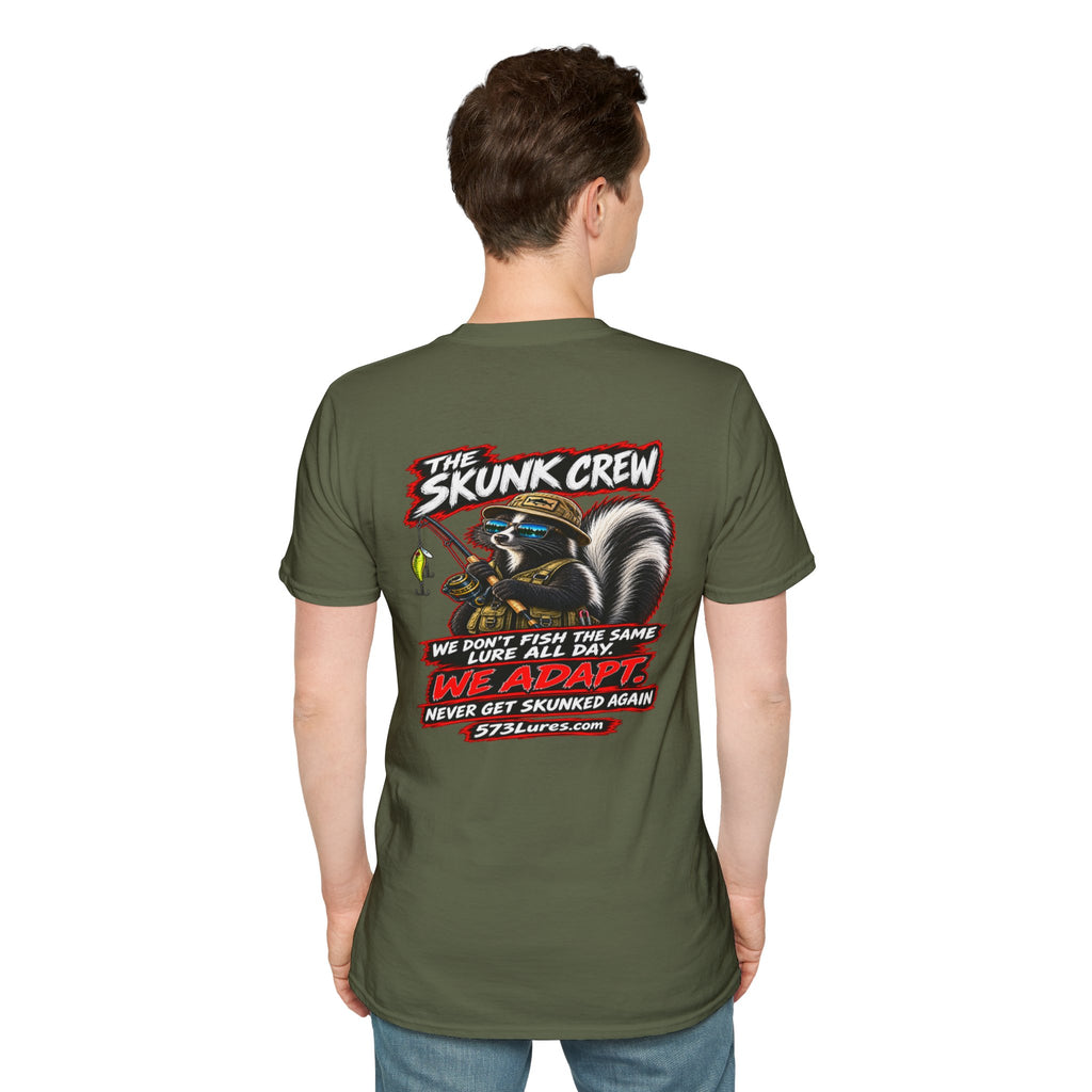 T‑Shirt The Skunk Crew, Never Get Skunked Again Fishing Graphic Tee
