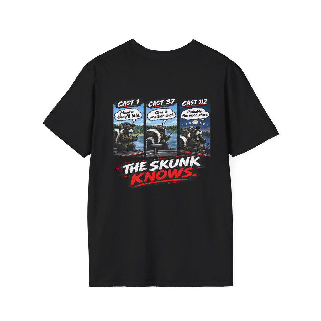T-Shirt I Should've Changed Lures, The Skunk Knows Fishing Graphic Tee