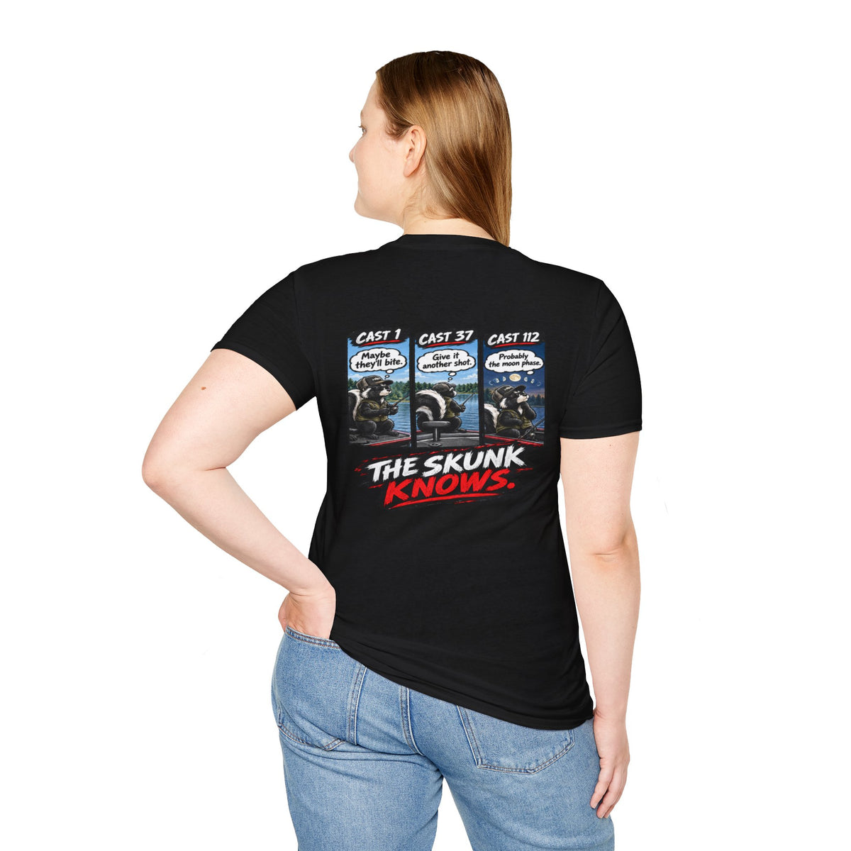 T-Shirt I Should've Changed Lures, The Skunk Knows Fishing Graphic Tee