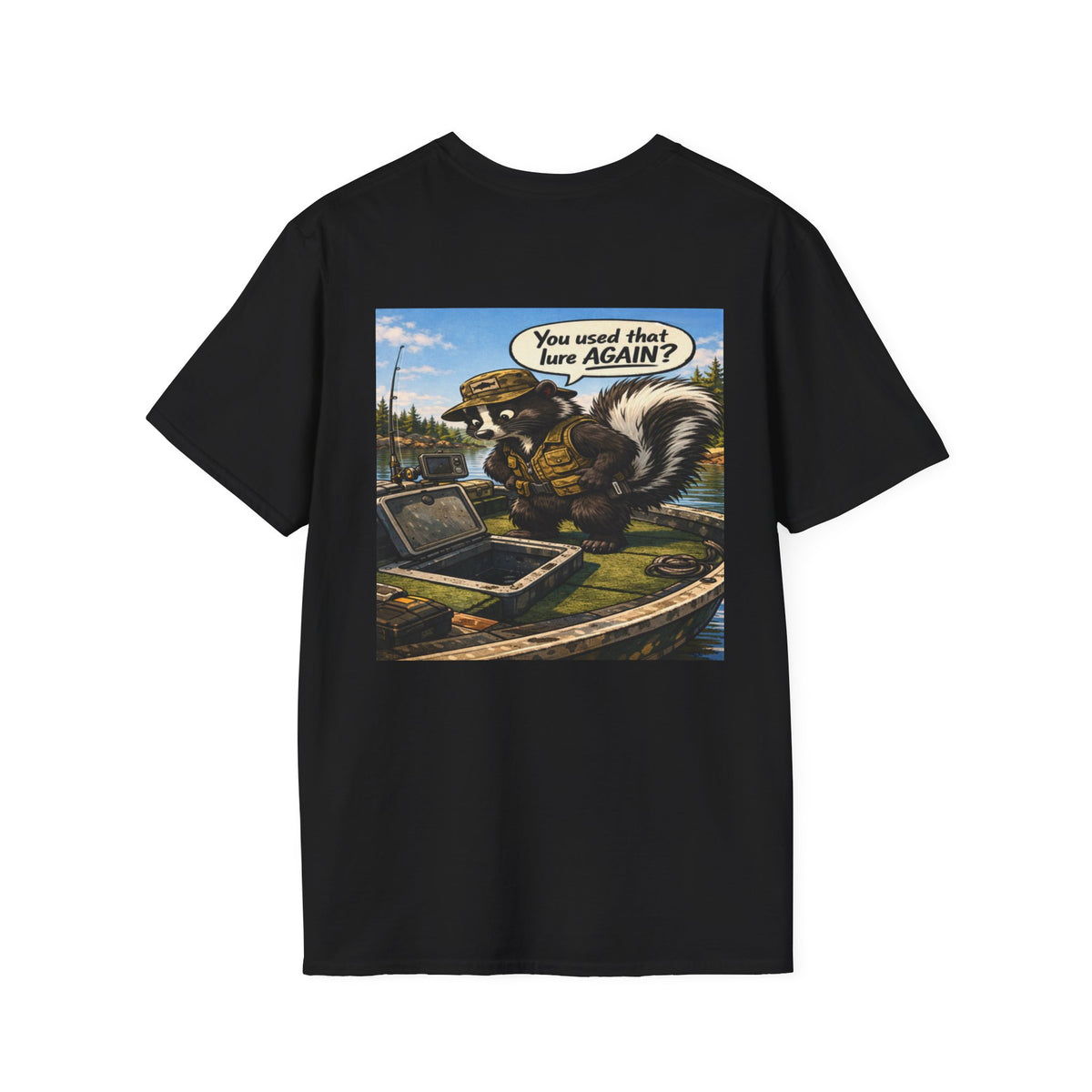 The Skunk Fishing T-Shirt — Retro Fishing Mascot Tee