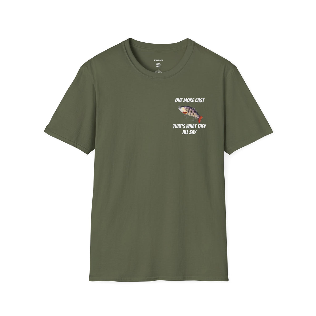 One More Cast Fishing T-Shirt — 'One More Cast' Sunset Bass Fishing Graphic