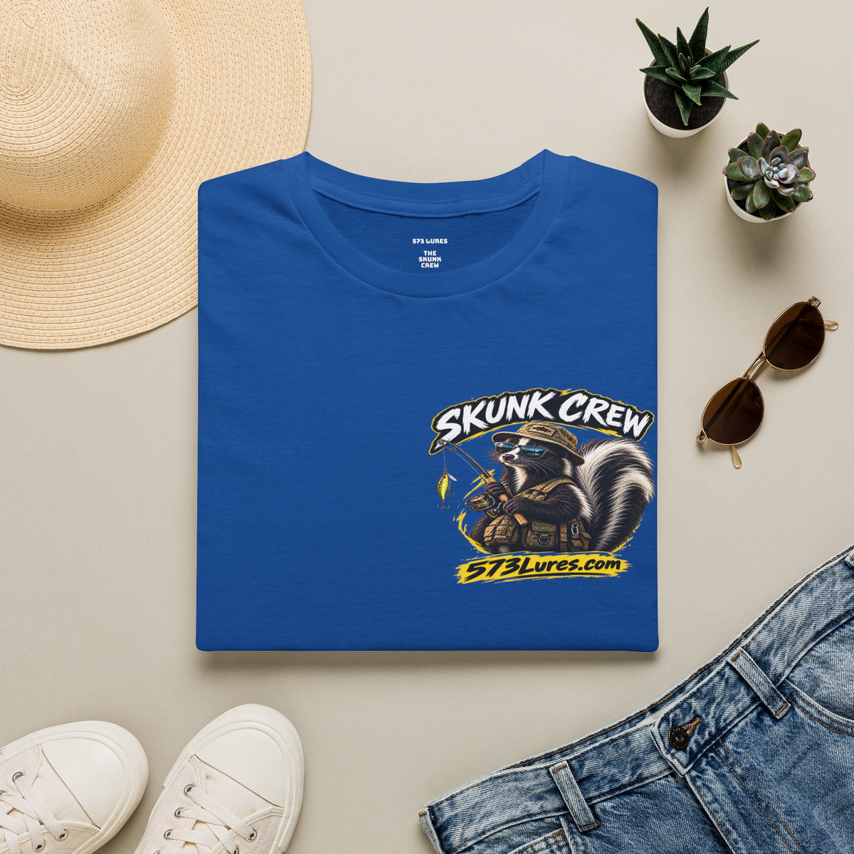 T‑Shirt The Skunk Crew, Never Get Skunked Again Fishing Graphic Tee