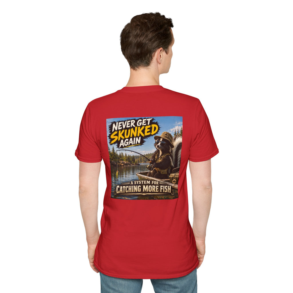T-Shirt Never Get Skunked Again, Catch More Fish Fishing Graphic Tee