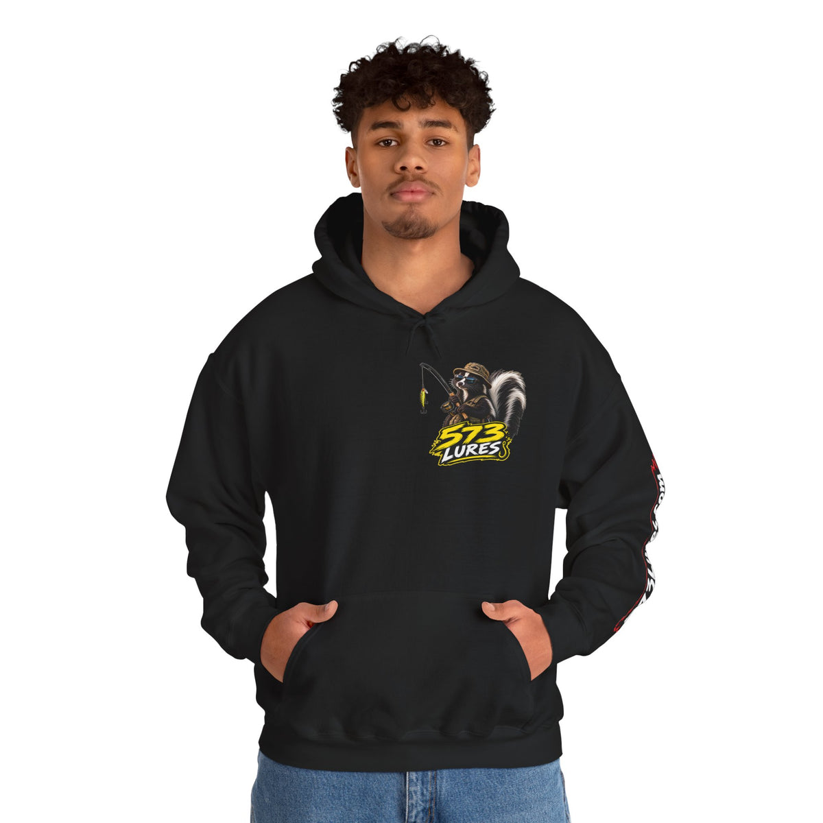Hoodie Never Skunked Again, Catch More Fish Fishing Graphic Sweatshirt