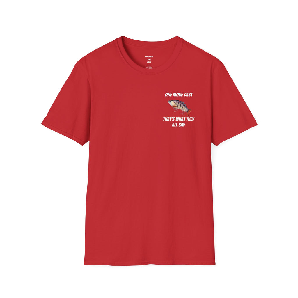 One More Cast Fishing T-Shirt — 'One More Cast' Sunset Bass Fishing Graphic