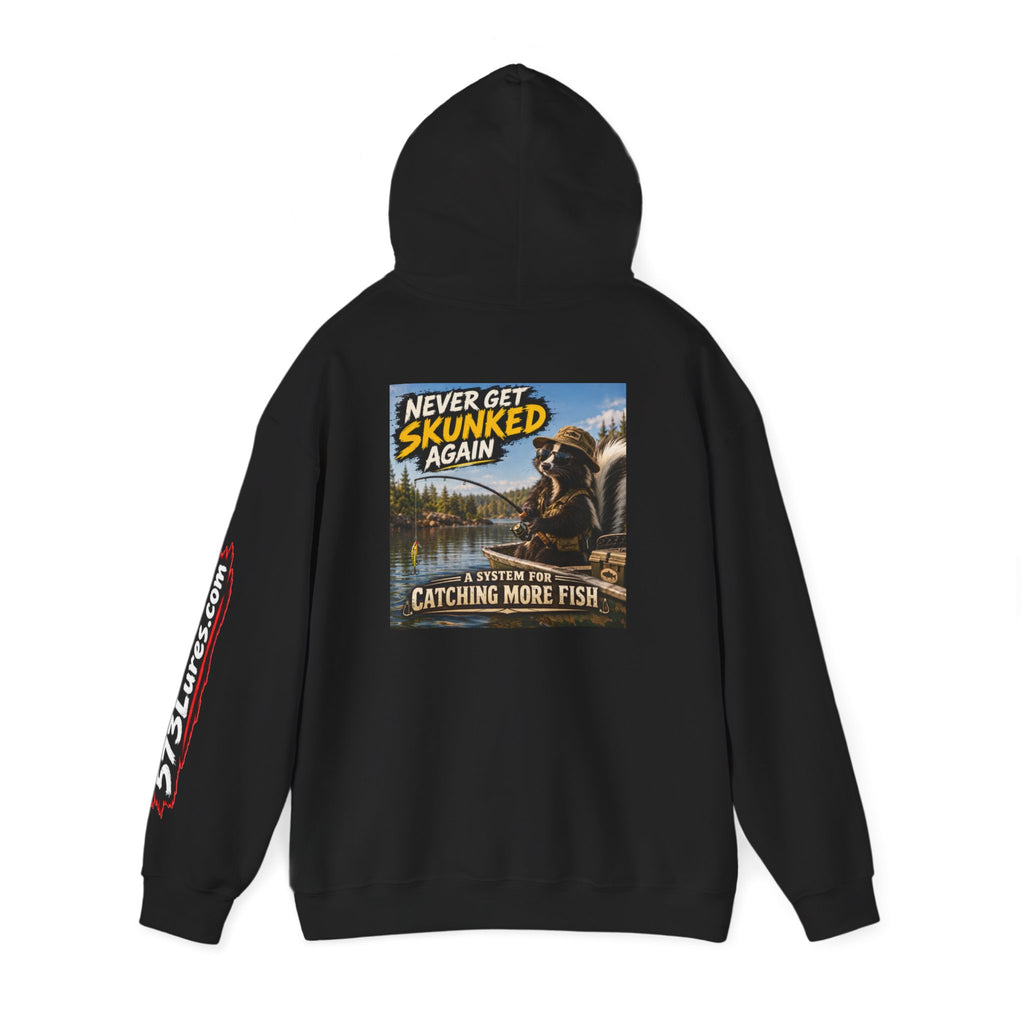 Hoodie Never Skunked Again, Catch More Fish Fishing Graphic Sweatshirt