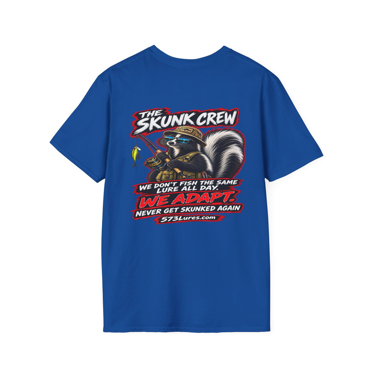 T‑Shirt The Skunk Crew, Never Get Skunked Again Fishing Graphic Tee