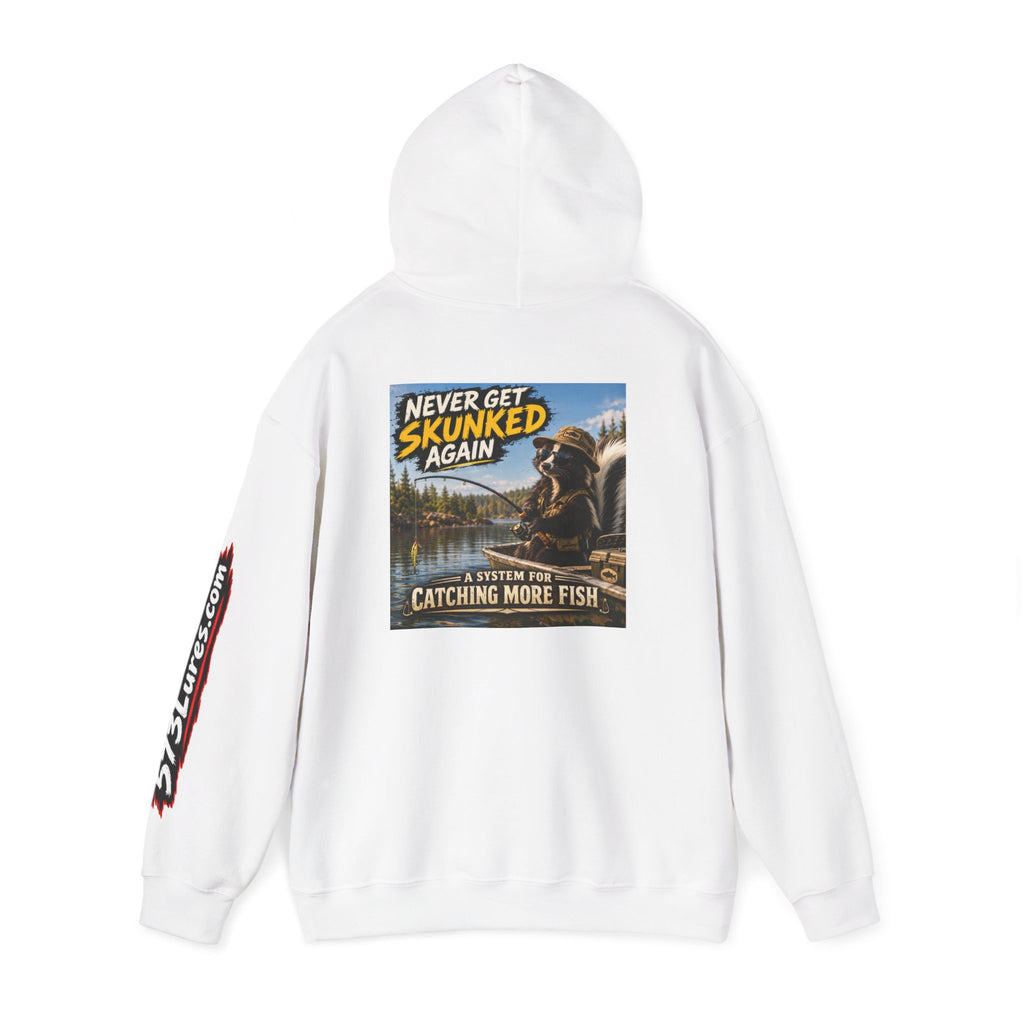 Hoodie Never Skunked Again, Catch More Fish Fishing Graphic Sweatshirt