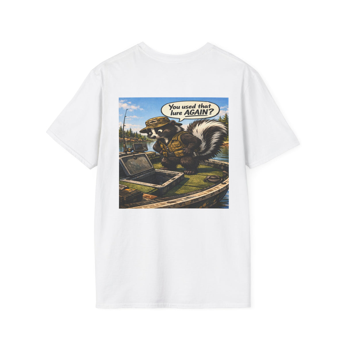 The Skunk Fishing T-Shirt — Retro Fishing Mascot Tee