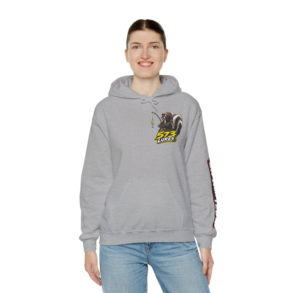 Hoodie Never Skunked Again, Catch More Fish Fishing Graphic Sweatshirt