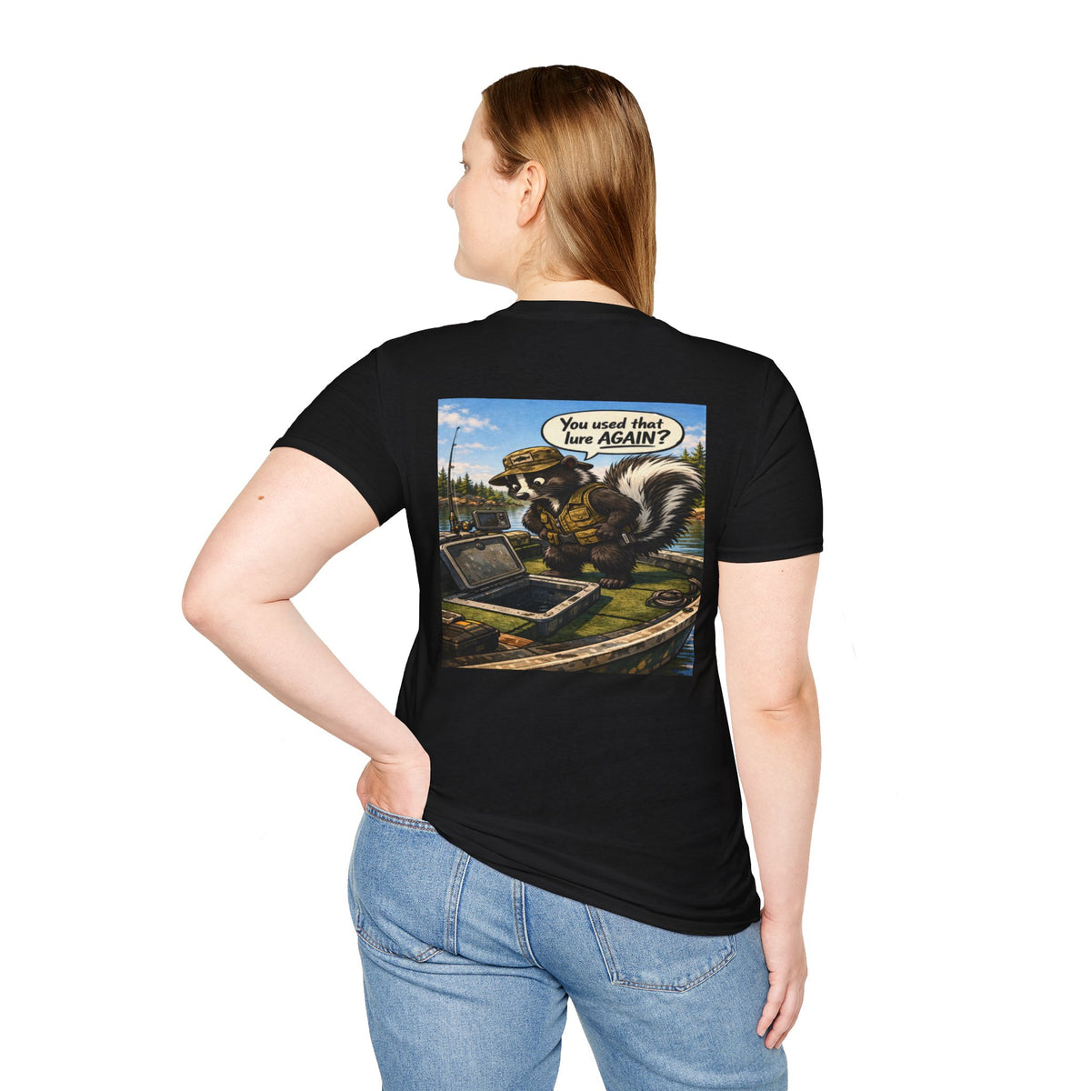 The Skunk Fishing T-Shirt — Retro Fishing Mascot Tee