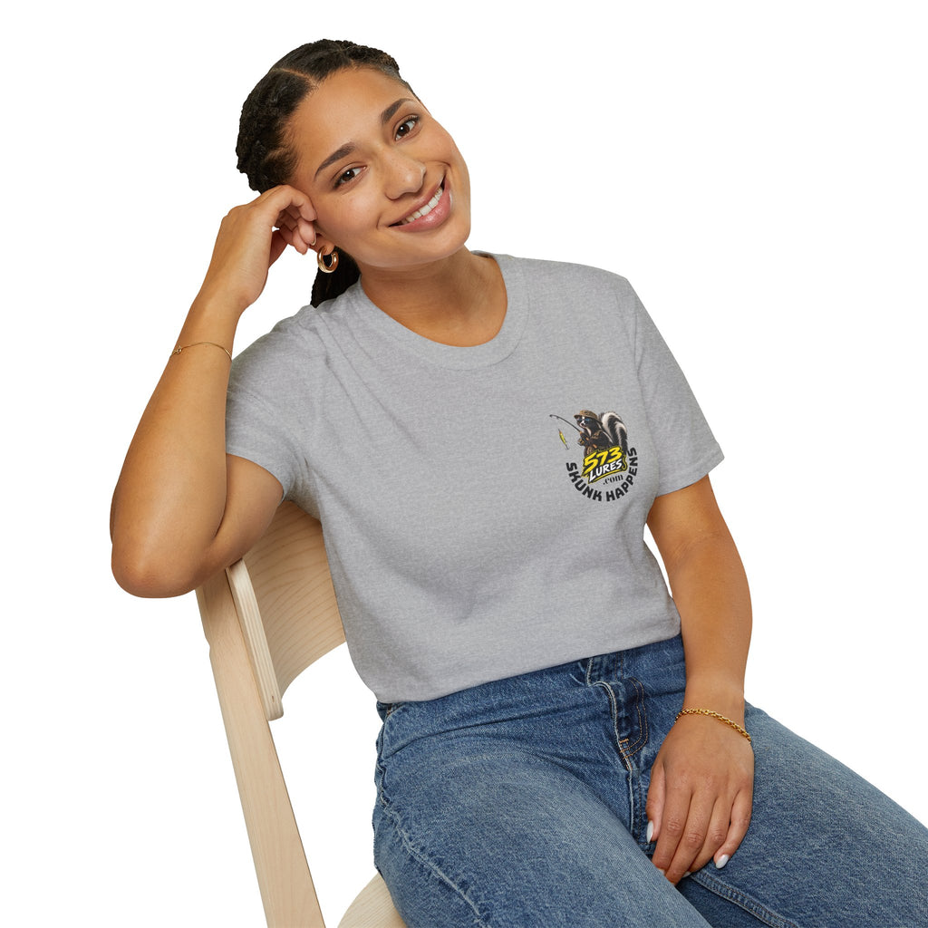 T-Shirt Change Something, Skunk Happens Fishing Graphic Tee
