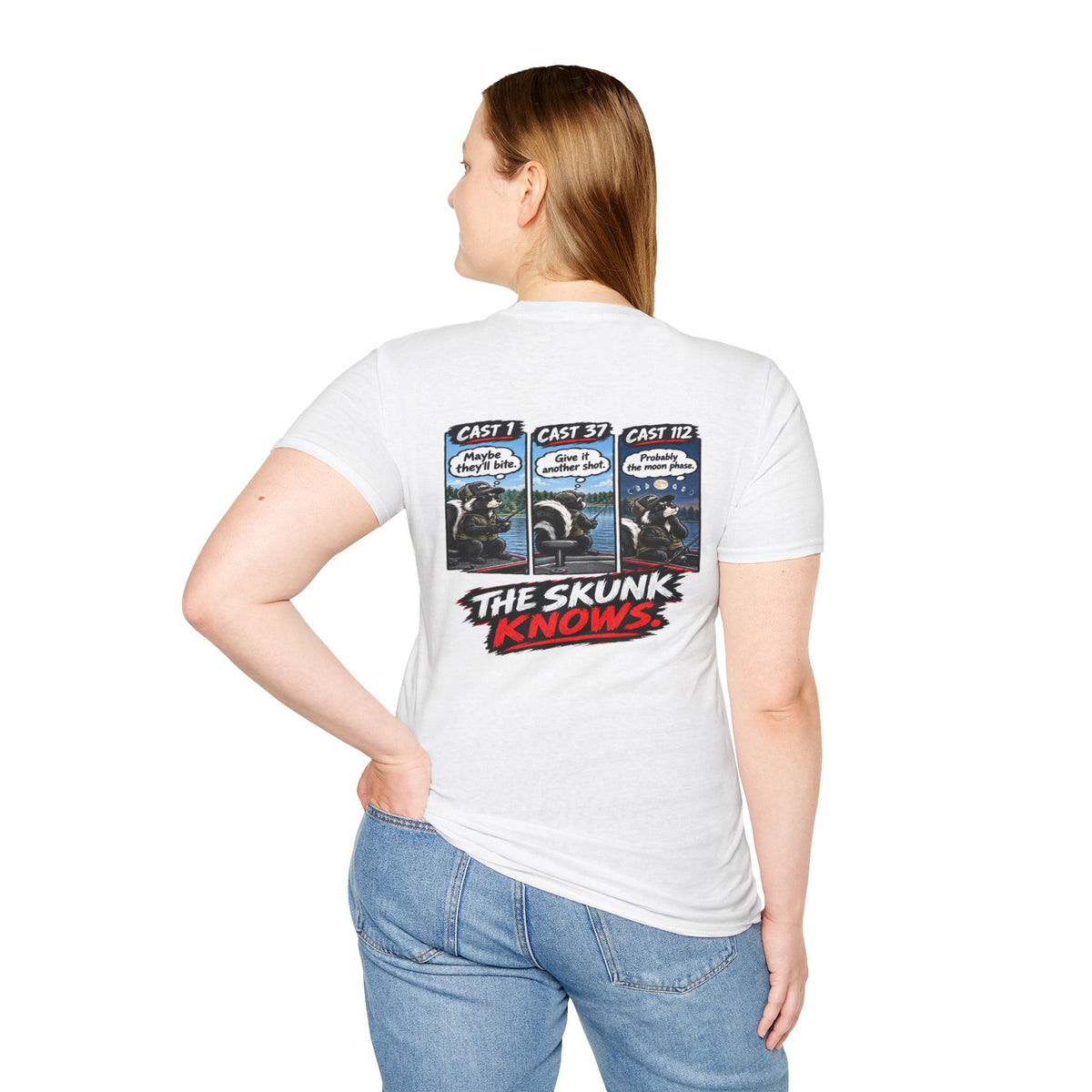 T-Shirt I Should've Changed Lures, The Skunk Knows Fishing Graphic Tee