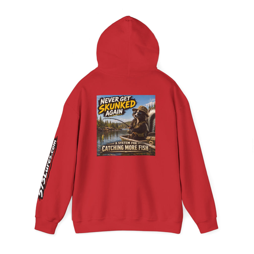 Hoodie Never Skunked Again, Catch More Fish Fishing Graphic Sweatshirt