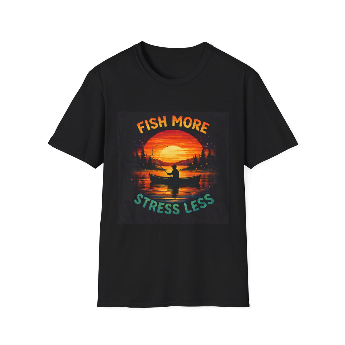 T-Shirt "Fish More Stress Less"