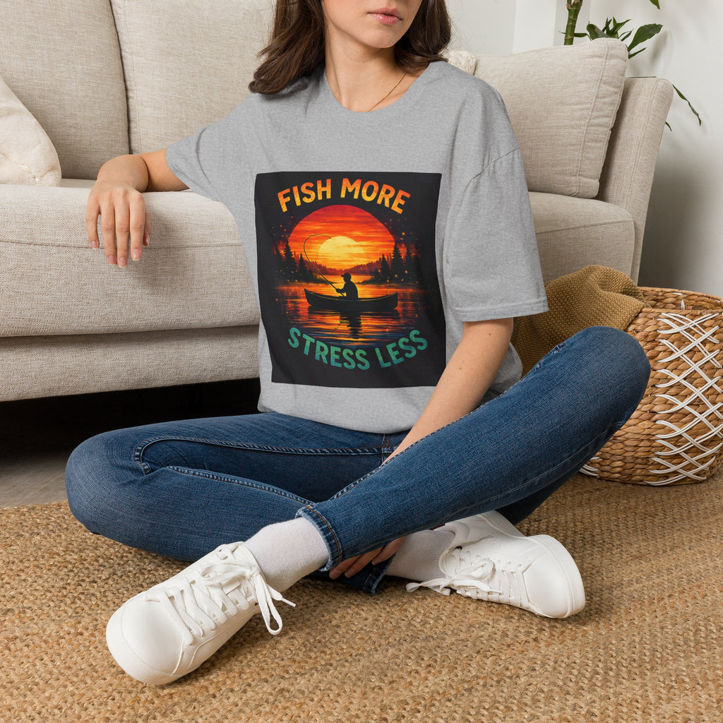 T-Shirt "Fish More Stress Less"