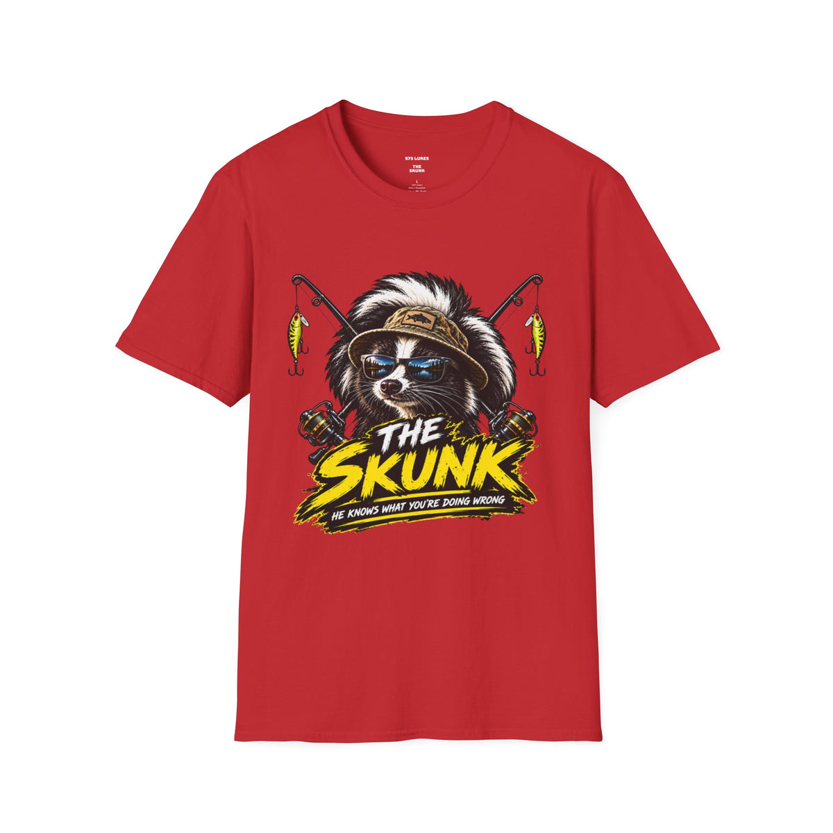 The Skunk Fishing T-Shirt — Retro Fishing Mascot Tee