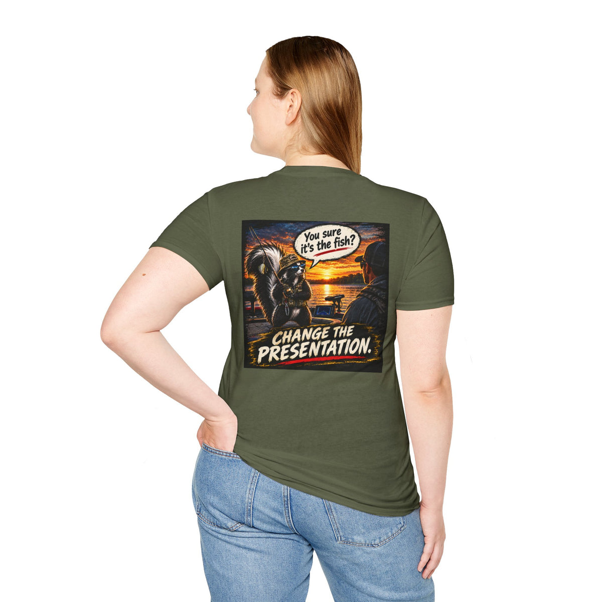 T‑Shirt Don't Blame The Fish, Change The Presentation Fishing Graphic Tee