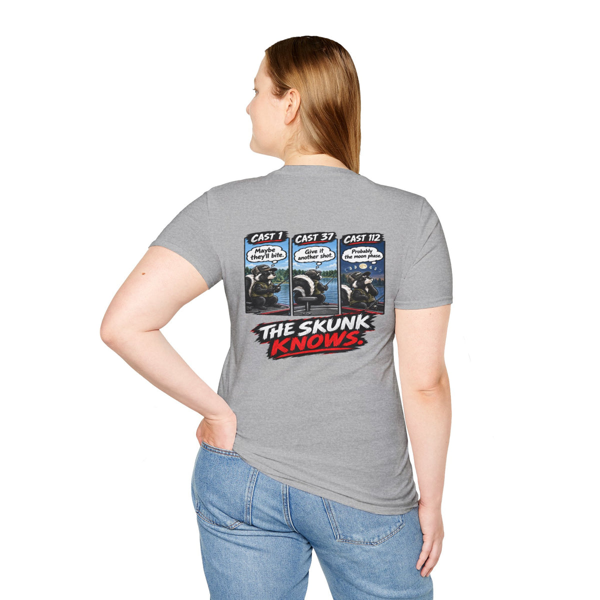T-Shirt I Should've Changed Lures, The Skunk Knows Fishing Graphic Tee