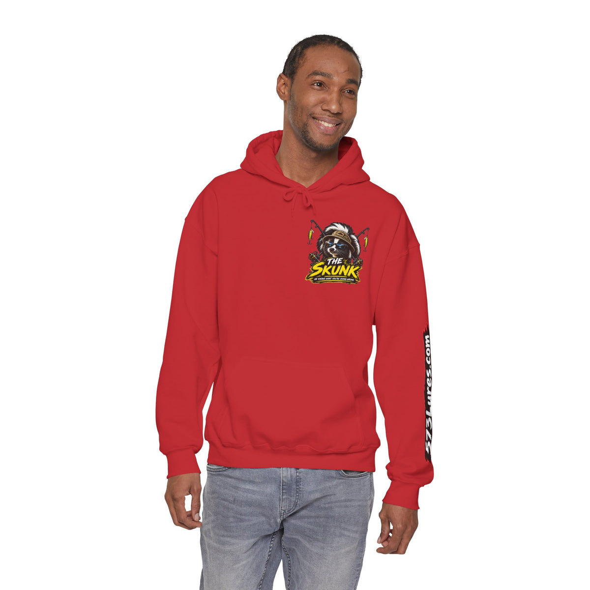 Hoodie The Skunk, Keep Casting Bass Fishing Graphic Sweatshirt