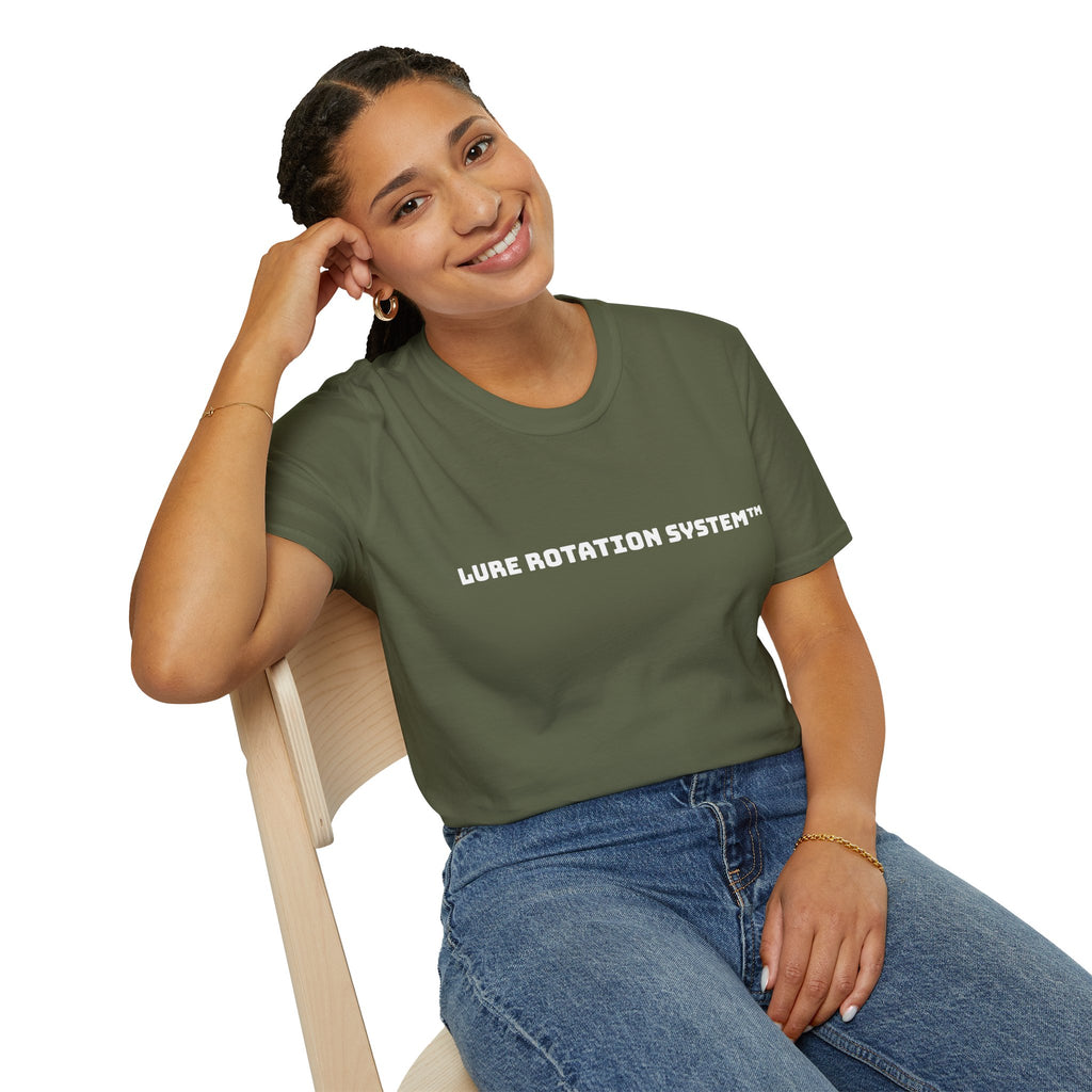Fishing T-Shirt — "Don't Marry One Lure" Lure Rotation System Graphic Tee