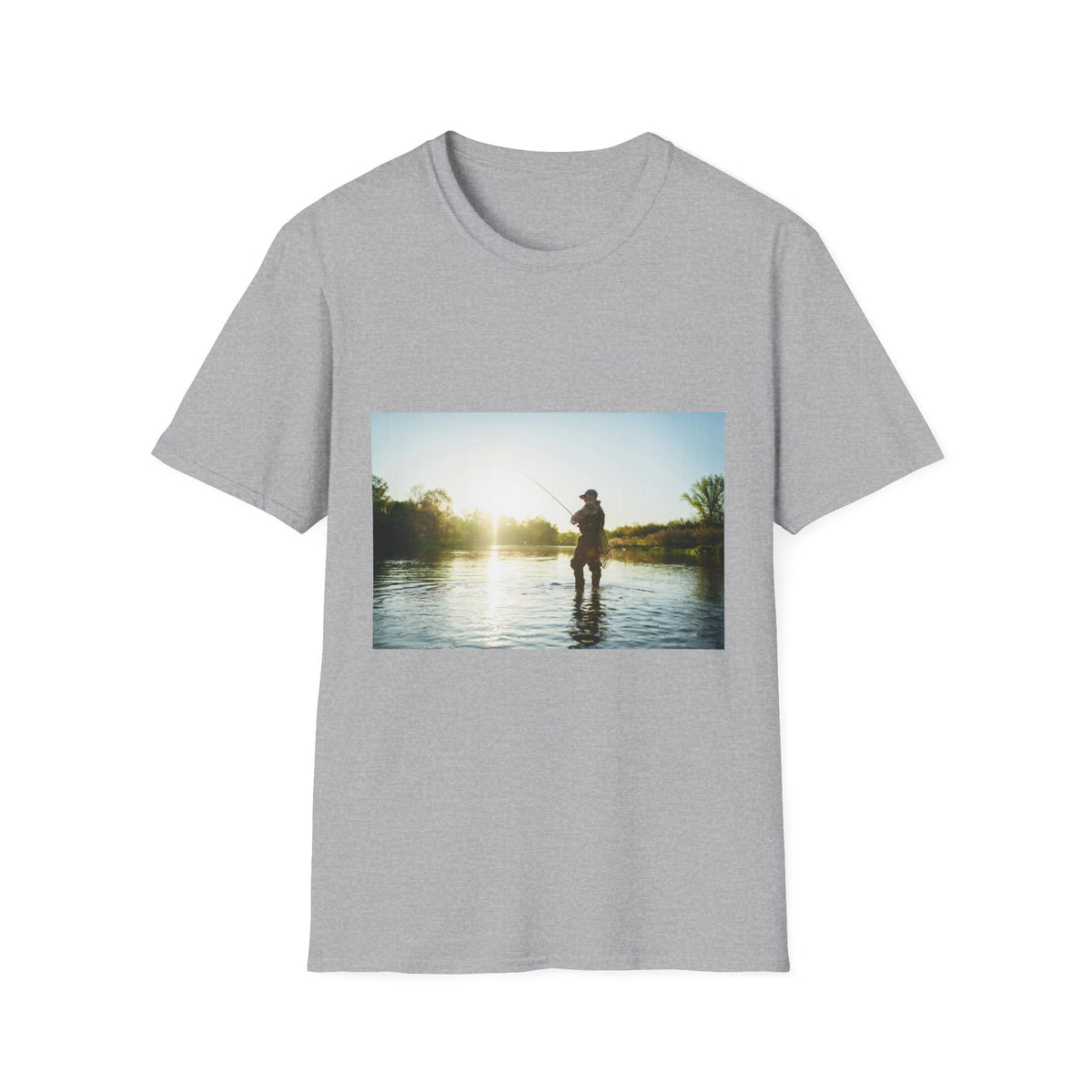 T-Shirt "Angler Sunset Silhouette"