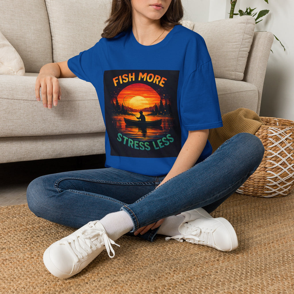 T-Shirt "Fish More Stress Less"