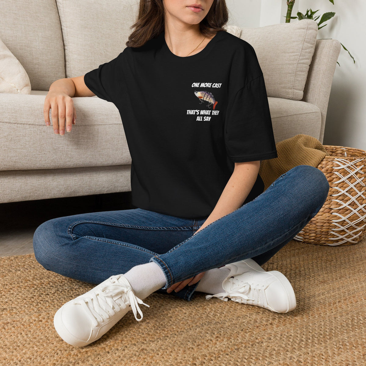 One More Cast Fishing T-Shirt — 'One More Cast' Sunset Bass Fishing Graphic