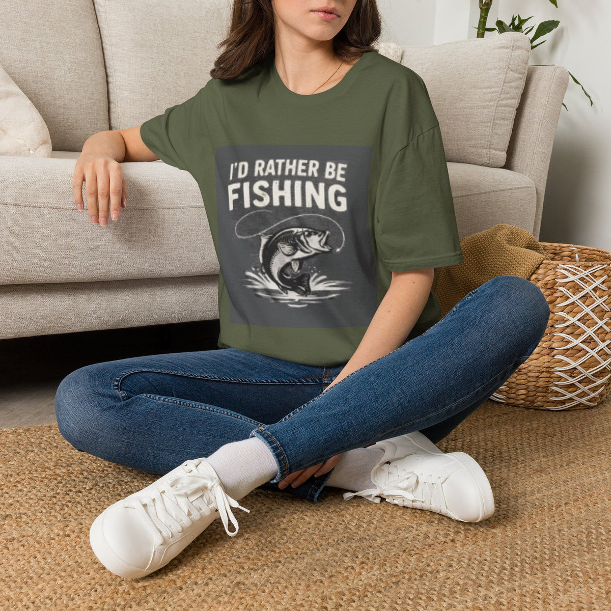 T-Shirt "I'd Rather Be Fishing"