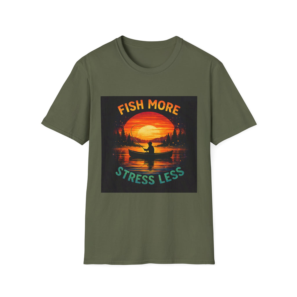 T-Shirt "Fish More Stress Less"
