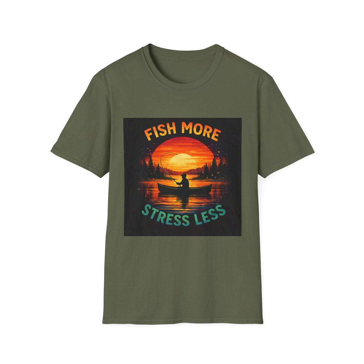 T-Shirt "Fish More Stress Less"