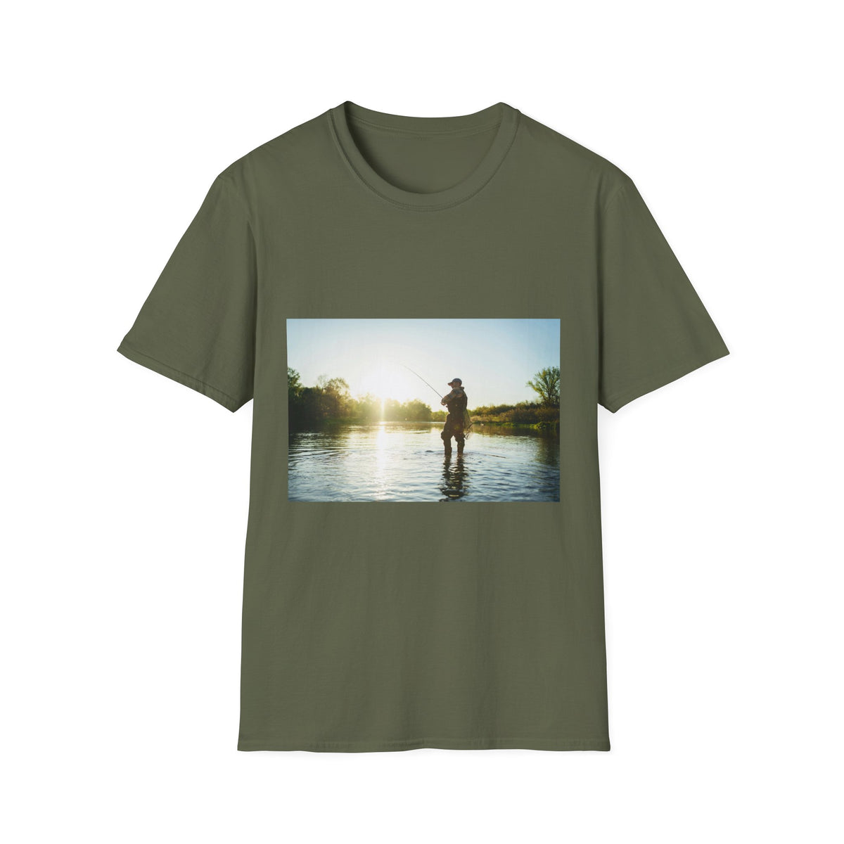 T-Shirt "Angler Sunset Silhouette"