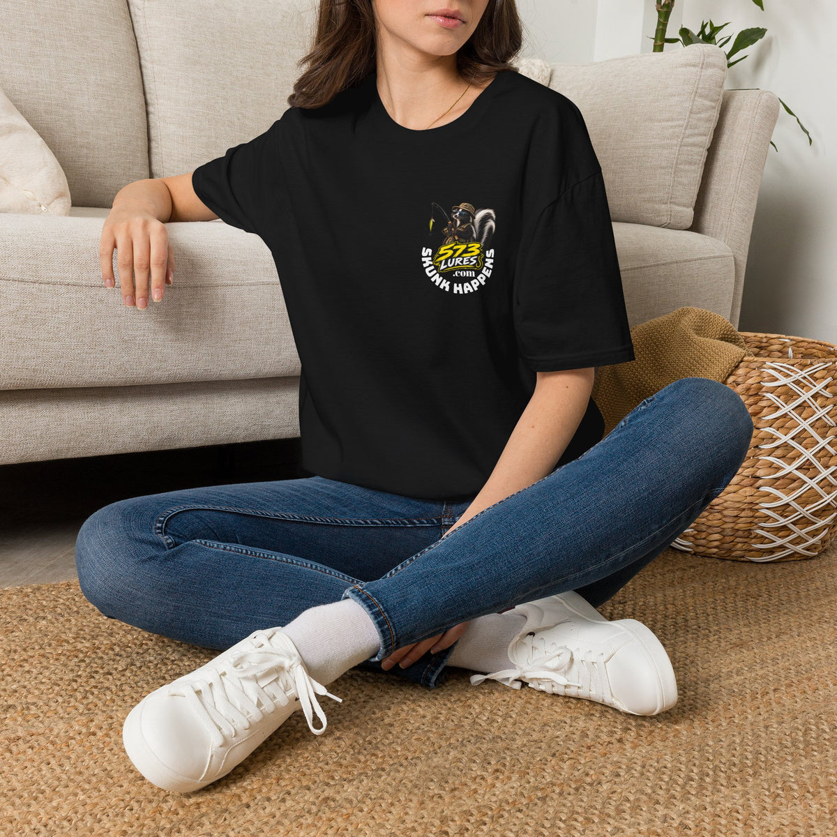 T-Shirt Change Something, Skunk Happens Fishing Graphic Tee