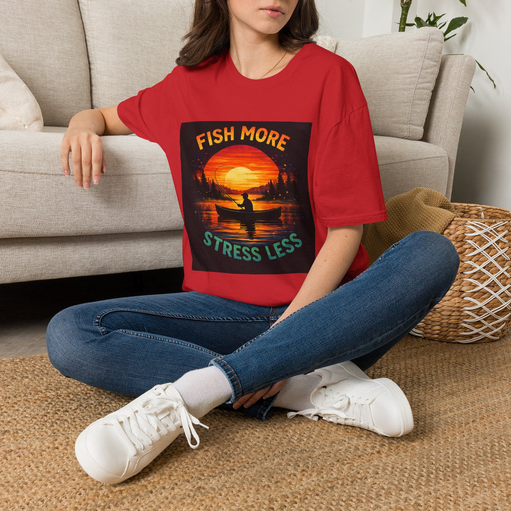 T-Shirt "Fish More Stress Less"