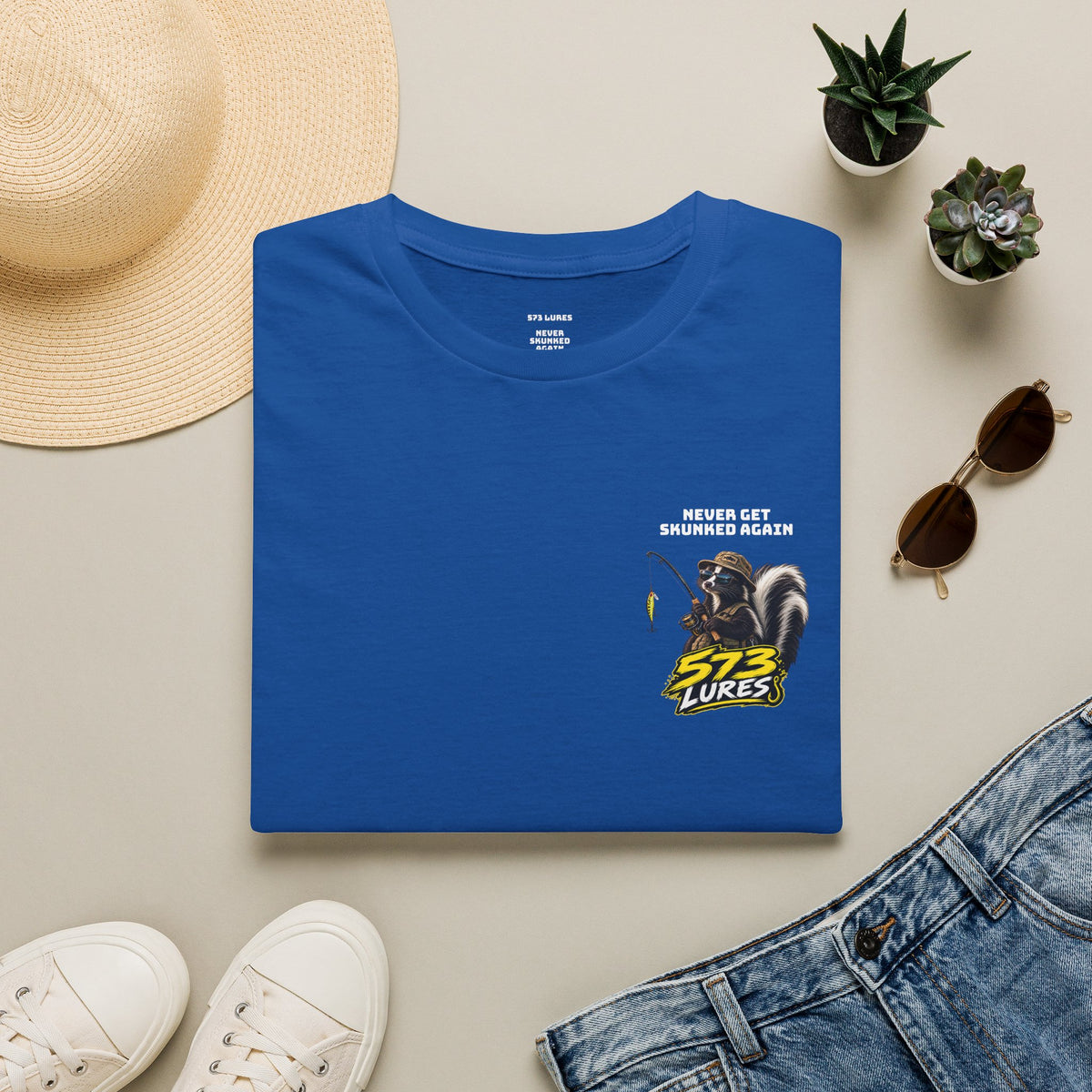 T-Shirt Never Get Skunked Again, Catch More Fish Fishing Graphic Tee