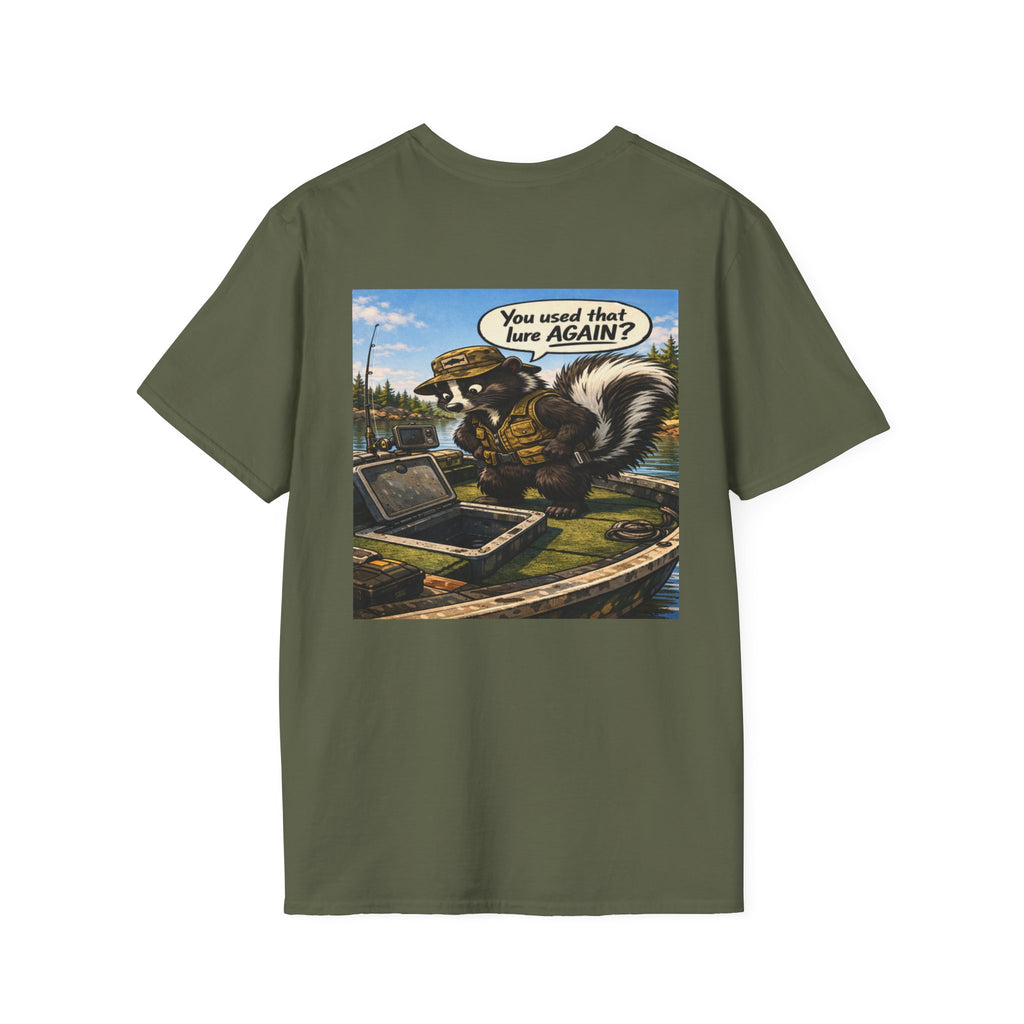 The Skunk Fishing T-Shirt — Retro Fishing Mascot Tee
