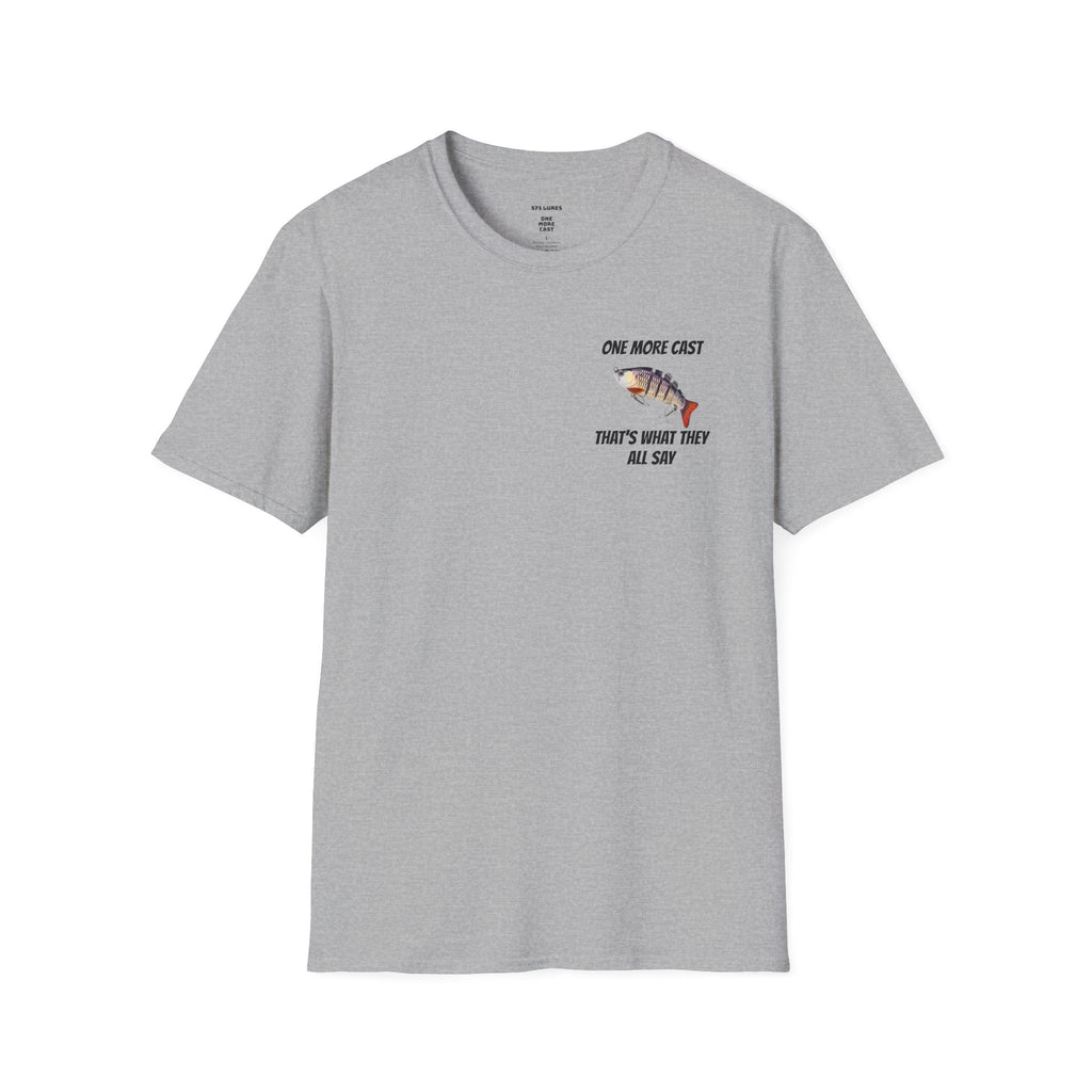 One More Cast Fishing T-Shirt — 'One More Cast' Sunset Bass Fishing Graphic