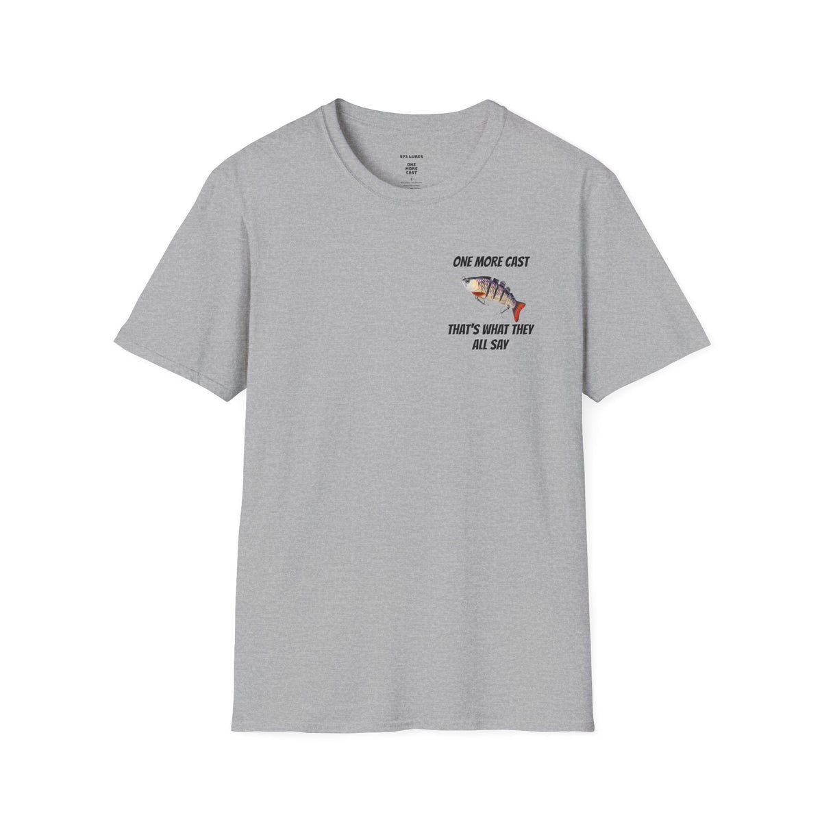 One More Cast Fishing T-Shirt — 'One More Cast' Sunset Bass Fishing Graphic