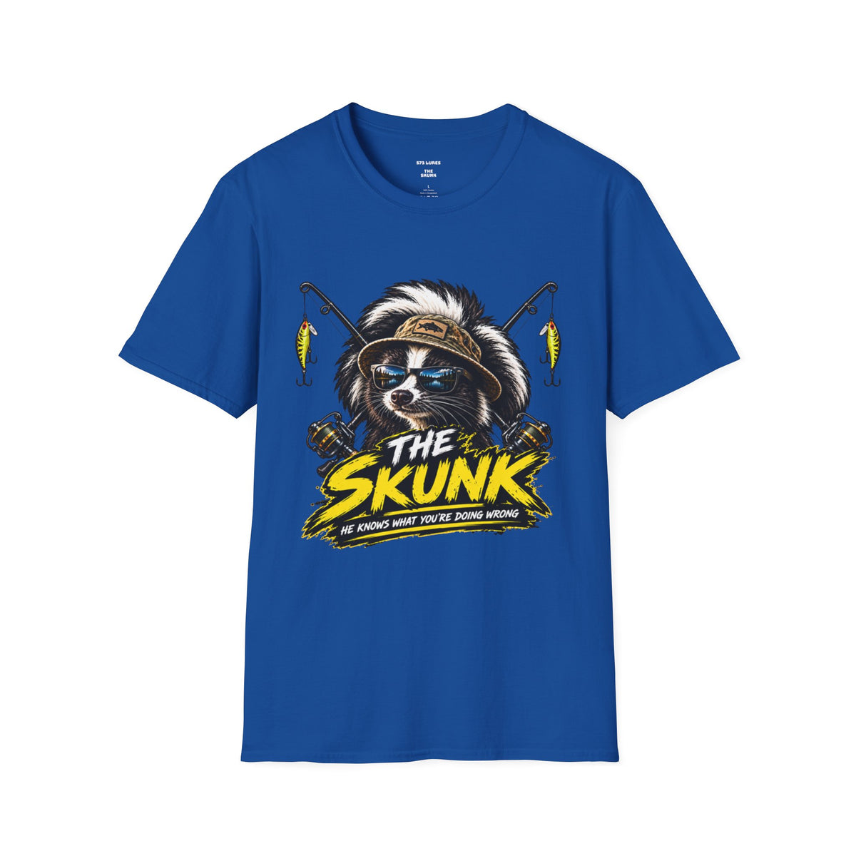 The Skunk Fishing T-Shirt — Retro Fishing Mascot Tee