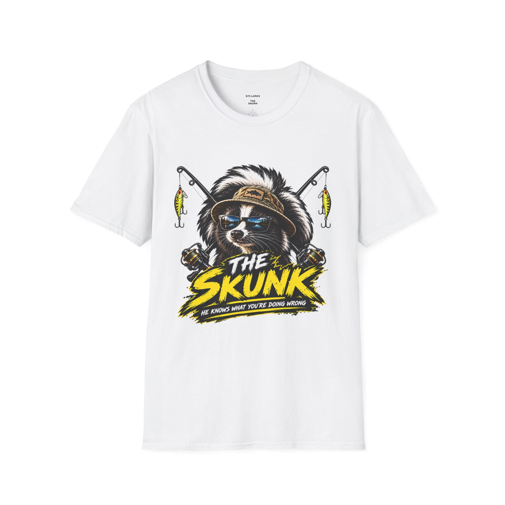 The Skunk Fishing T-Shirt — Retro Fishing Mascot Tee